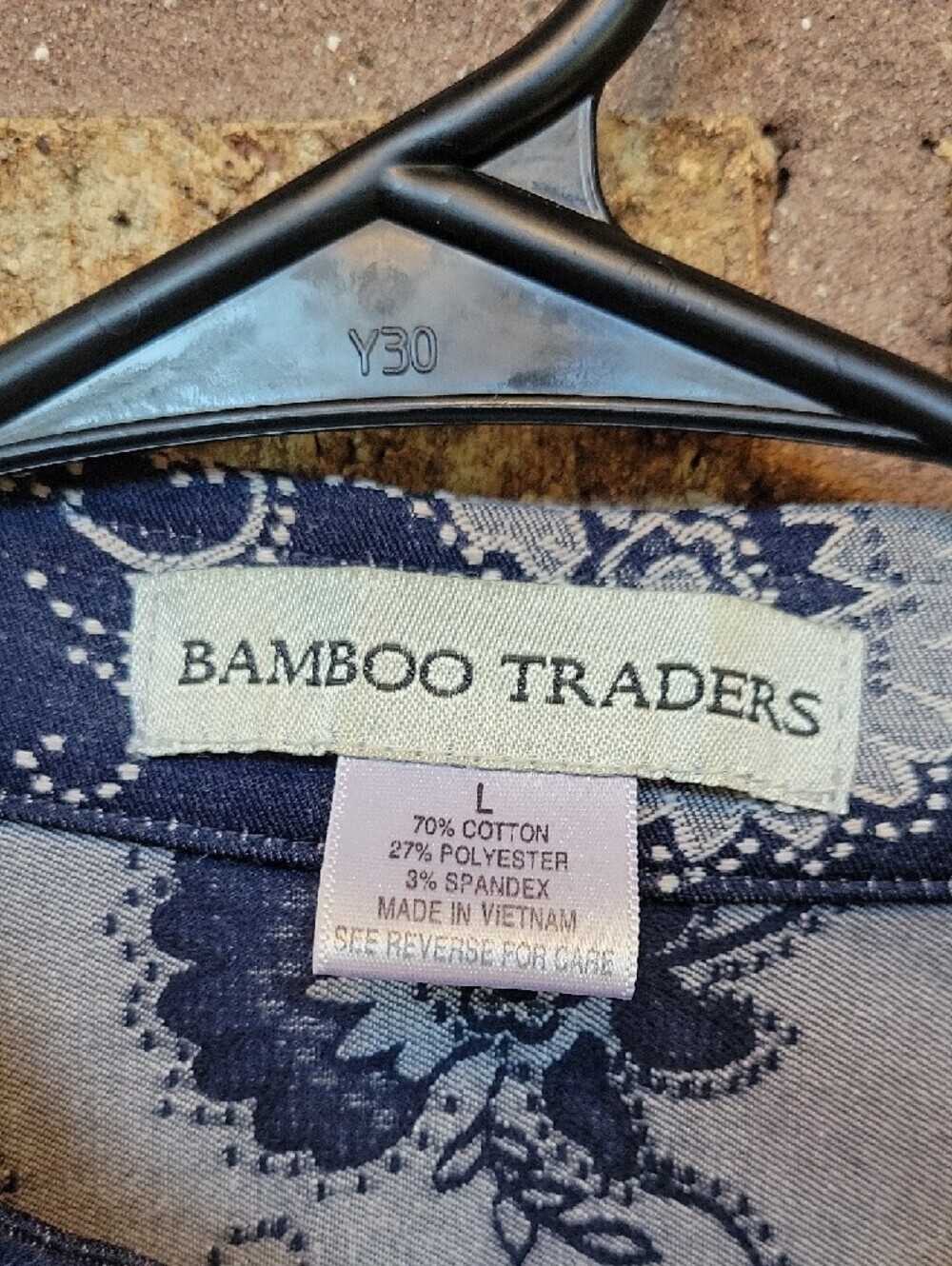 Bamboo Trader Jacquard Floral Embroidered Jacket Size Large Stretch - Picture 2 of 15